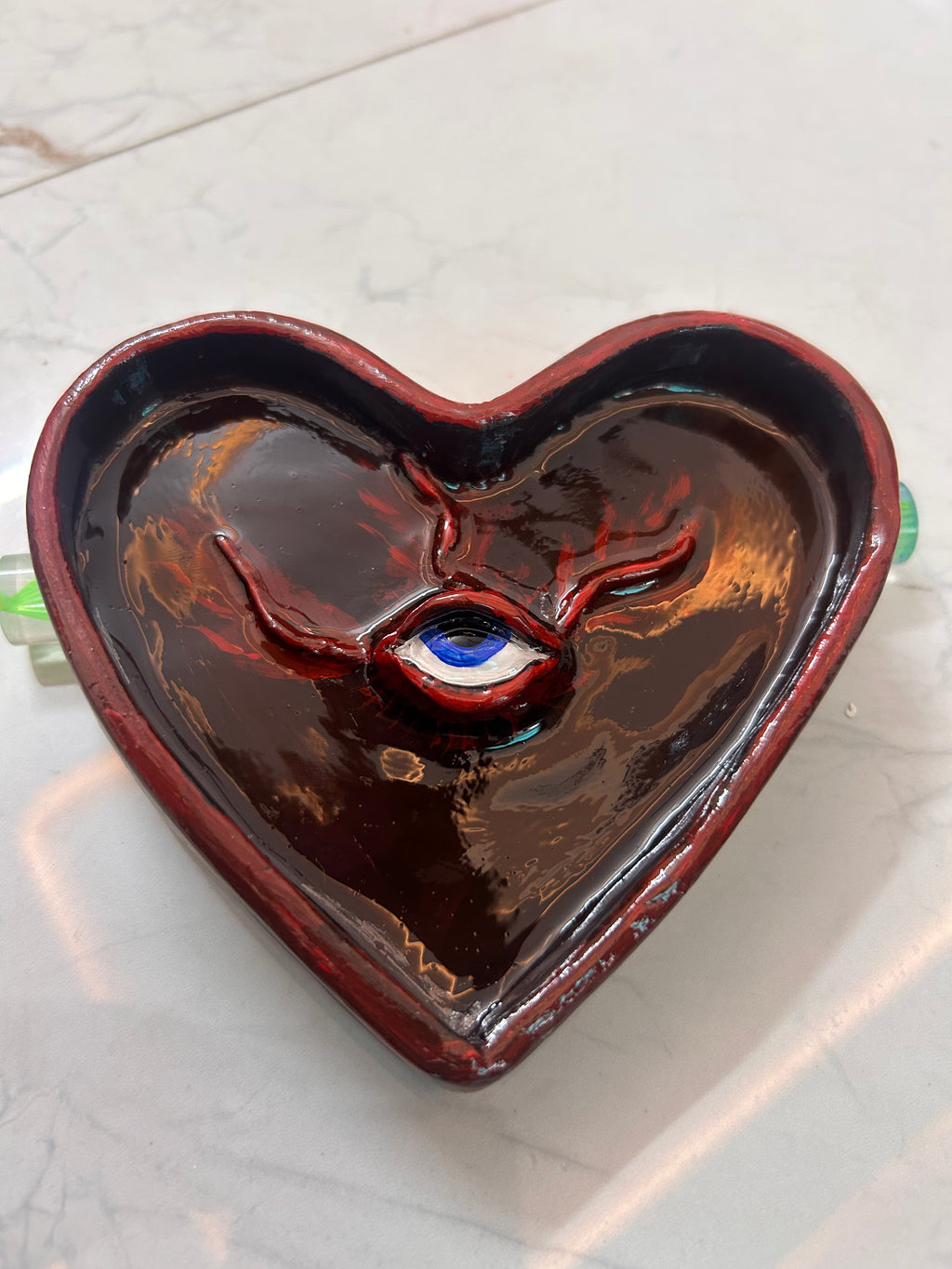 All Seeing Heart” Clay Ashtray