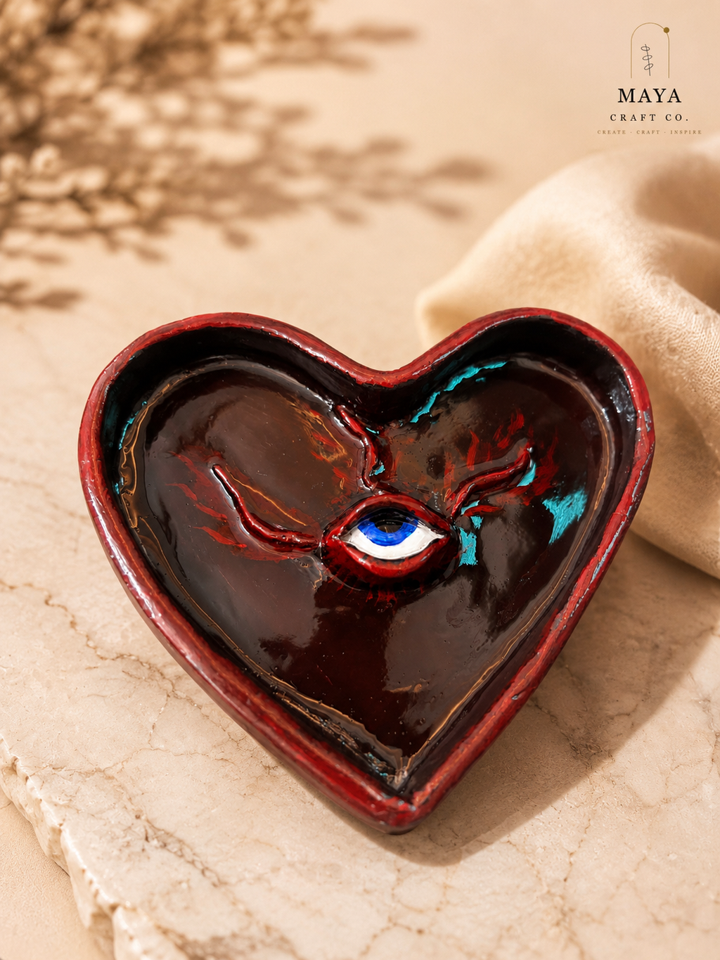 All Seeing Heart” Clay Ashtray