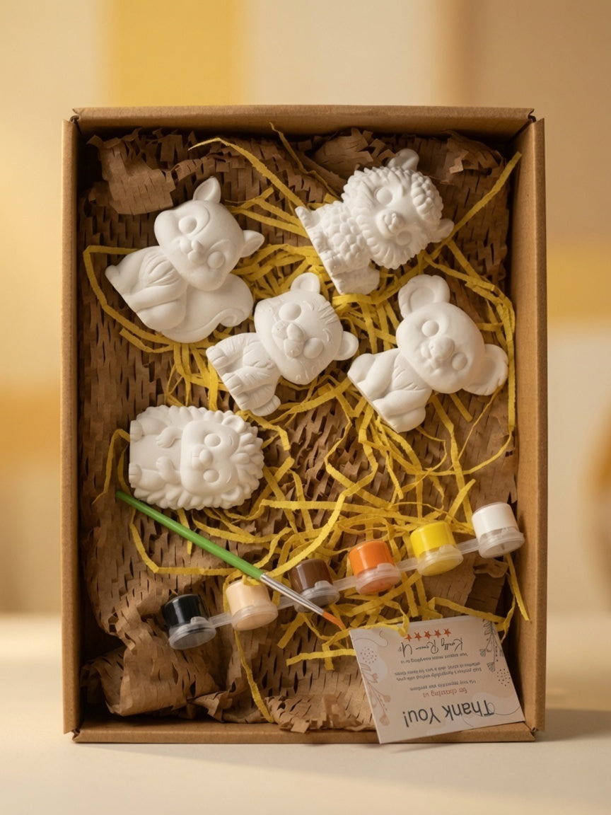 Paint Your Own Jungle Animal Magnet Kit
