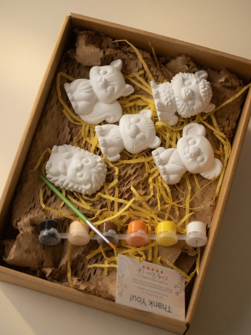 Paint Your Own Jungle Animal Magnet Kit