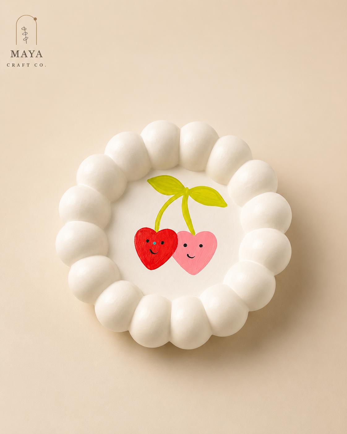 Cherry Hug Trinket Tray