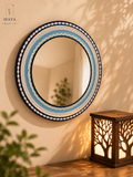 Azure Bloom Lippan Mirror