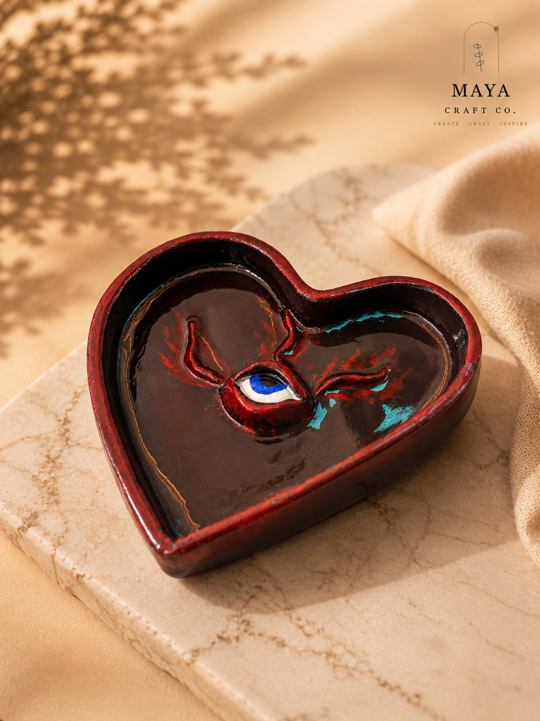 All Seeing Heart” Clay Ashtray