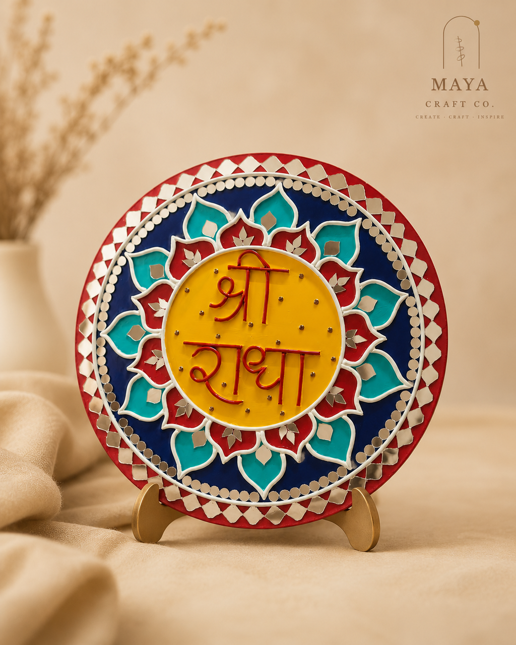 Shri Radha Lippan Art Wall Hanging