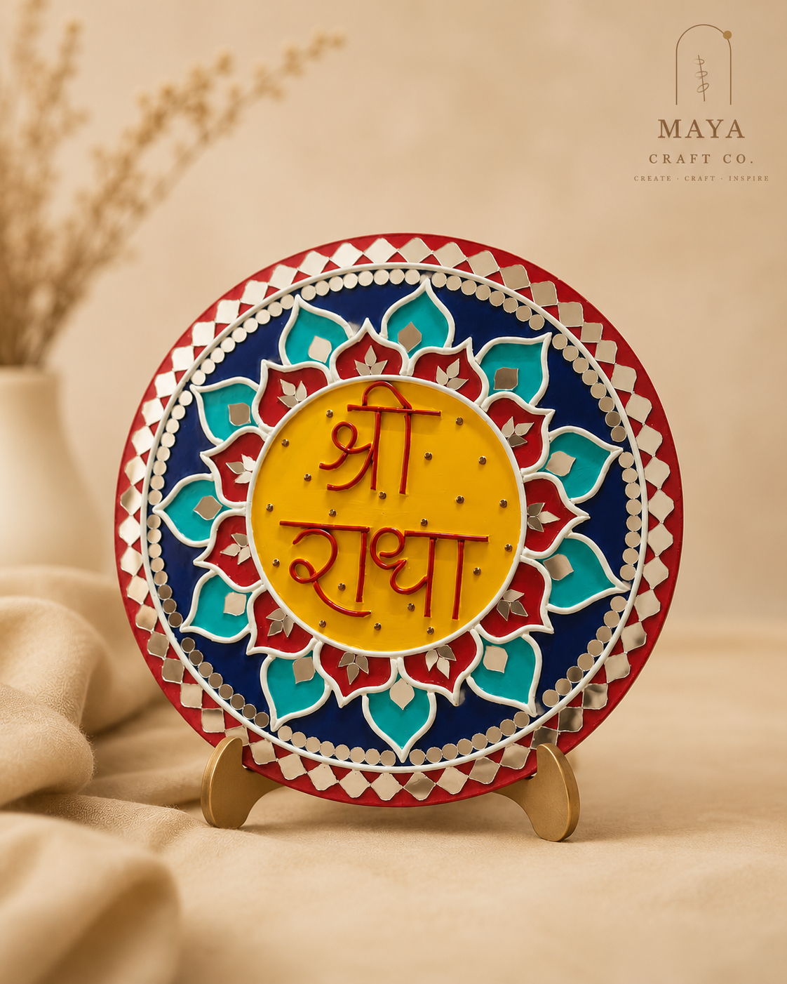 Shri Radha Lippan Art Wall Hanging