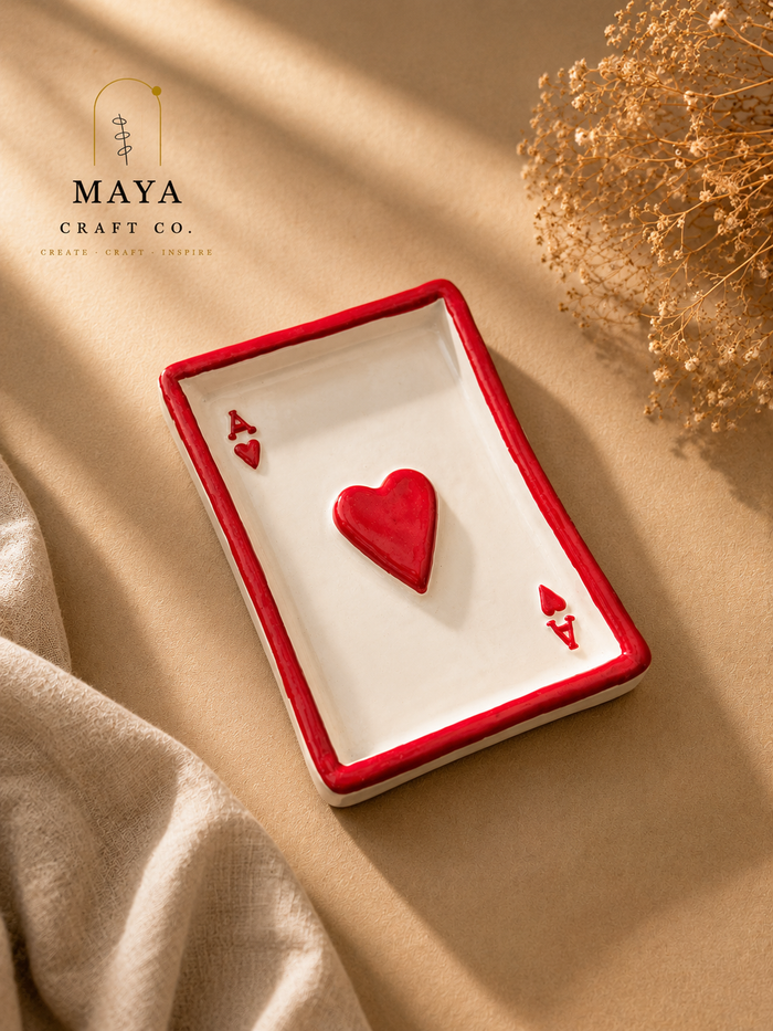Ace of Hearts Handmade Ashtray