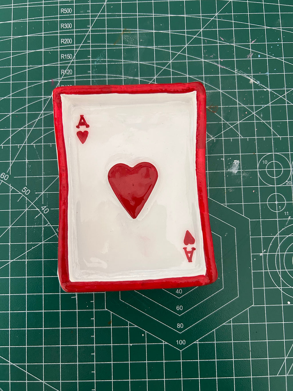Ace of Hearts Handmade Ashtray