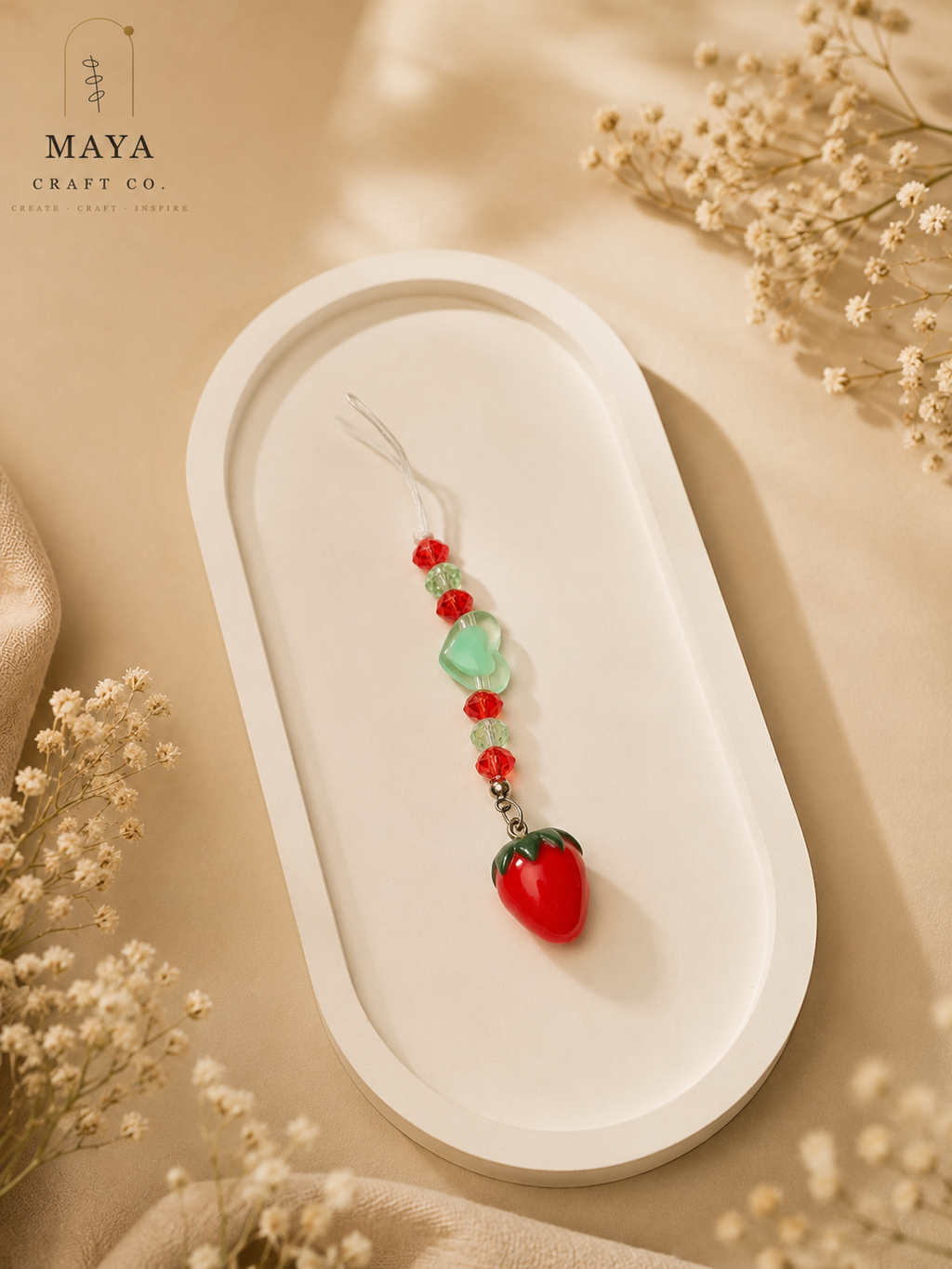 Strawberry Bead Charm