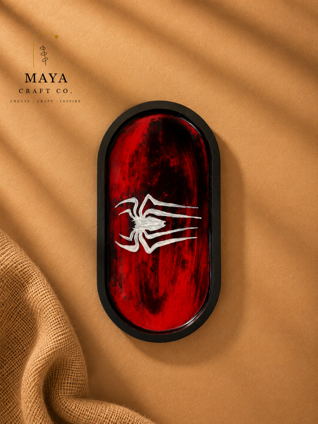 Spider Web Resin Rolling Tray