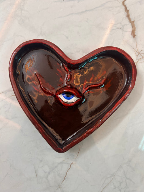 All Seeing Heart” Clay Ashtray