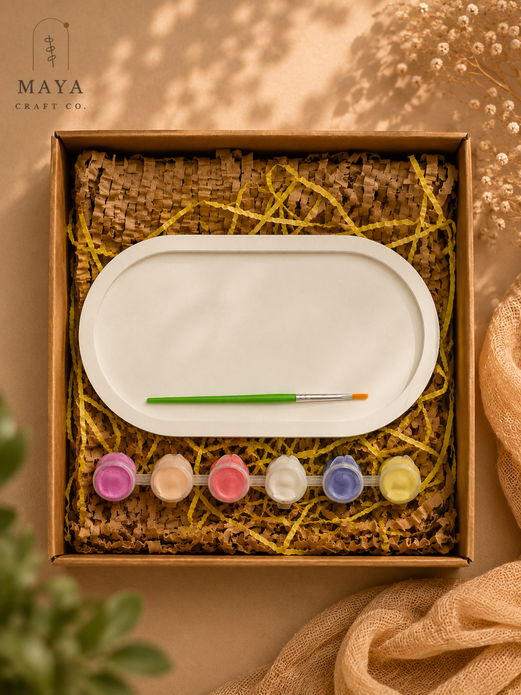 DIY Oval Tray Painting Kit 🎨