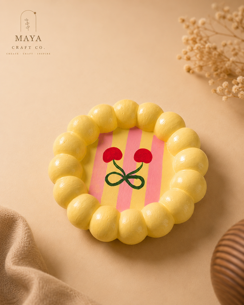 Cherry Bow Trinket Tray (Lemon Edition)